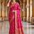Pink woven design zari silk blend khadi saree