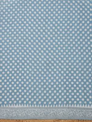 polka dots printed linen unstitched dress material 4