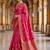 Pink woven design zari silk blend khadi saree