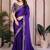 Violet violet satin chiffon embroidery saree