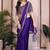 Violet violet satin chiffon embroidery saree