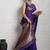 Purple rich zari border saree with blouse piece