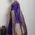 Purple rich zari border saree with blouse piece