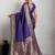 Purple rich zari border saree with blouse piece