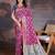 Magenta woven design zari saree with blouse piece