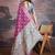Magenta woven design zari saree with blouse piece