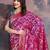 Magenta woven design zari saree with blouse piece
