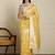 Yellow ethnic motifs woven design muga saree with unstitched blouse