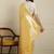 Yellow ethnic motifs woven design muga saree with unstitched blouse