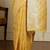 Yellow ethnic motifs woven design muga saree with unstitched blouse
