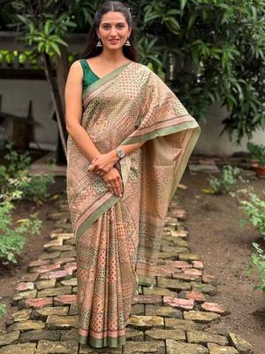 Olive tussar silk pista sarees 1