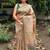 Olive tussar silk pista sarees