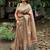 Olive tussar silk pista sarees
