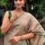 Olive tussar silk pista sarees
