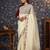 Cream sequinned embellished saree