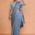 Blue woven design saree with blouse