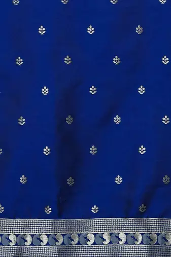 Blue woven design saree with blouse
