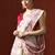 Cream woven design chanderi sarees with blouse piece
