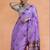 Lavender woven design saree with blouse