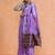 Lavender woven design saree with blouse