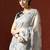 Cream woven design chanderi sarees with blouse piece