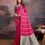 Pink woven design banarasi saree with blouse piece