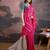 Pink woven design banarasi saree with blouse piece