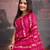 Pink woven design banarasi saree with blouse piece