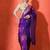 Purple woven design banarasi sarees with blouse piece
