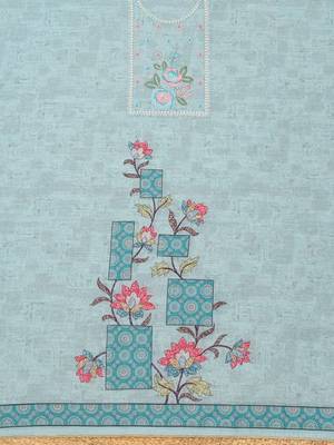 printed linen unstitched dress material 5