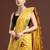 Yellow woven design muga saree with blouse