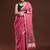 Pink woven design muga sarees with blouse piece