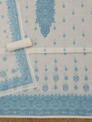 printed linen unstitched dress material 2