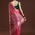 Pink woven design muga sarees with blouse piece