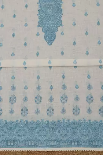 printed linen unstitched dress material