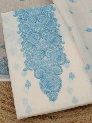 printed linen unstitched dress material 5