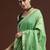 Green woven design muga saree with blouse