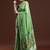 Green woven design muga saree with blouse