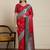 Red woven design zari banarasi saree