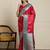 Red woven design zari banarasi saree