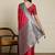 Red woven design zari banarasi saree