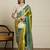 Green ethnic motifs zari banarasi saree