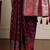 Purple woven design banarssi saree with unstitched blouse