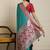 Sea green ethnic motif woven design zari banarasi satin silk saree & blouse piece