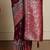 Purple ethnic motif woven design with unstitched blouse