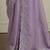 Lavender embroidered embellished saree with unstitched blouse