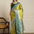 Green woven design banarasi saree with unstitched blouse