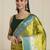 Green woven design banarasi saree with unstitched blouse