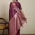 Purple ethnic motif woven design banarasi saree