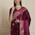 Purple ethnic motif woven design banarasi saree